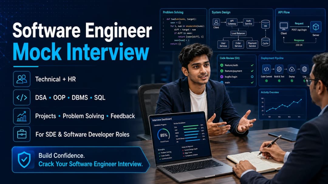 Software Engineer Mock Interview for SDE and Software Developer Interview Preparation