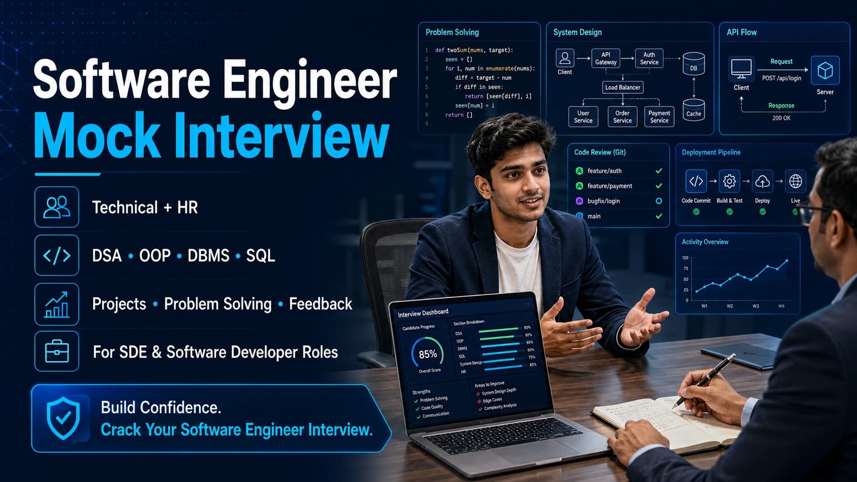 Software Engineer Mock Interview for SDE and Software Developer Interview Preparation